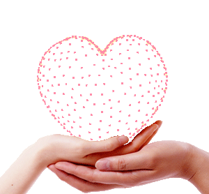 Gif animé coeur joyeux